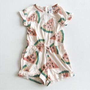 Baby Gap Romper Shorts Watermelon Print Little Girls 4 Toddler